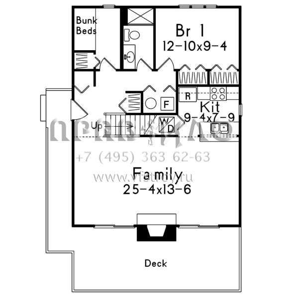 Проект двухэтажного дома без гаража в современном стиле S5-113 (5633-00402)