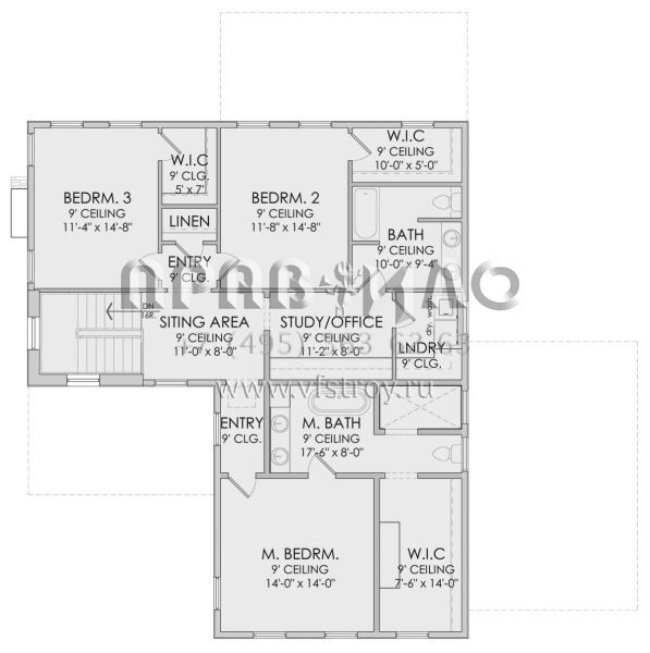 Проект двухэтажного дома с гаражом на три и более машин в современном стиле S5-228 (6422-00017)