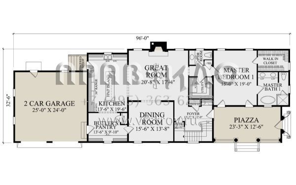 Проект двухэтажного дома с гаражом на две машины в стиле Особняк S5-307 (7922-00249)