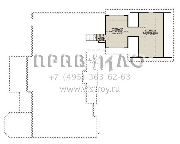 Проект одноэтажного дома с гаражом на три и более машин в американском стиле S5-258 (5032-00046)