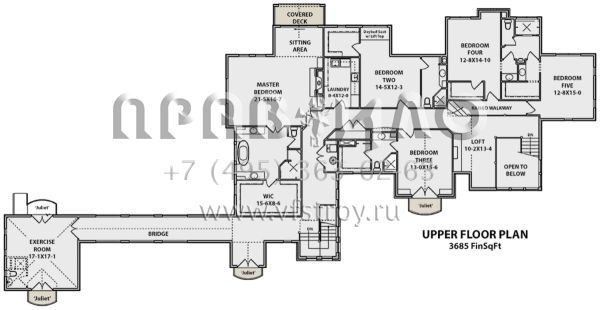 Проект виллы на неровном участке с цокольным этажом и гаражами на четыре машины S5-610 (5631-00072)