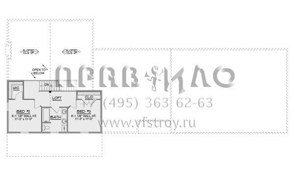 Проект двухэтажного дома с гаражом на три и более машин в стиле БарнХаус S5-223 (5032-00201)