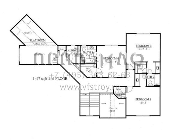 Проект одноэтажного дома с гаражом на три и более машин в американском стиле S5-359 (286-00007)