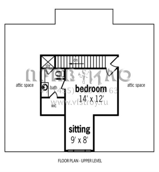 Проект двухэтажного дома без гаража в стиле Ранчо S5-118 (048-00035)