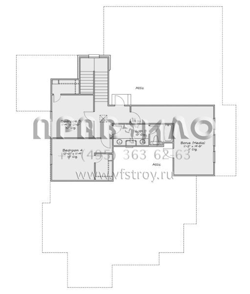 Проект двухэтажного дома с гаражом на две машины в современном стиле S5-273 (2880-00004)