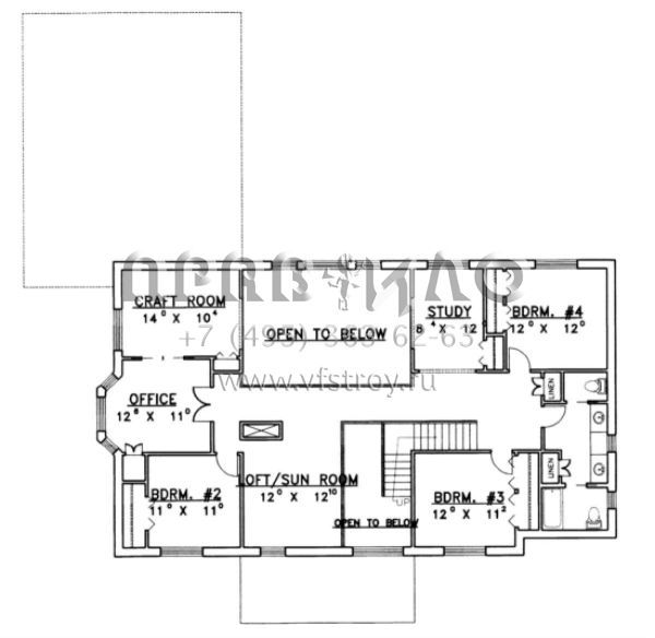 Проект двухэтажного дома с гаражом на две машины в современном стиле S5-354 (039-00140)