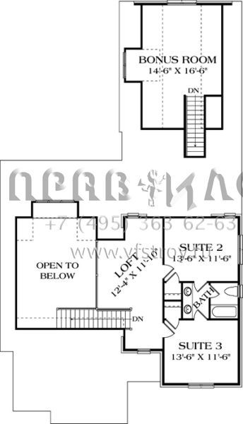 Проект двухэтажного дома с гаражом на две машины в стиле Ранчо S5-228 (3323-00117)