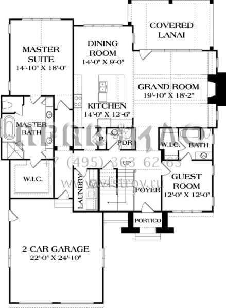 Проект двухэтажного дома с гаражом на две машины в английском стиле S5-265 (3323-00616)