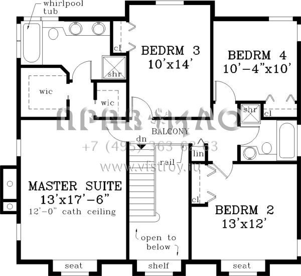 Проект двухэтажного дома с гаражом на две машины в стиле Ранчо S5-199 (033-00112)