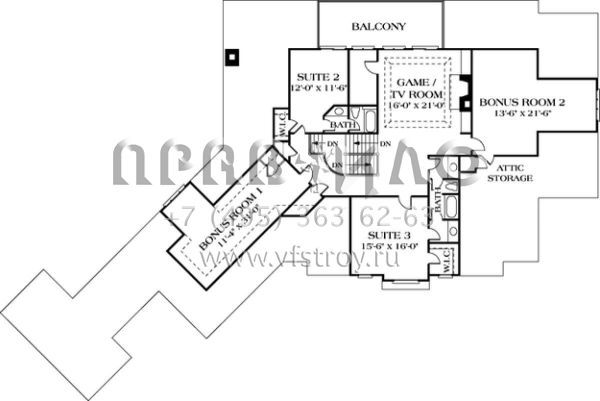 Проект двухэтажного дома с гаражом на три и более машин в современном стиле S5-458 (3323-00482)