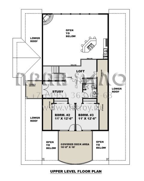 Проект двухэтажного дома без гаража в американском стиле S5-234 (039-00738)