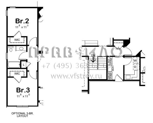 Проект одноэтажного дома с гаражом на три и более машин в английском стиле S5-213 (402-01482)