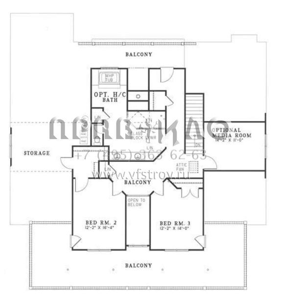 Проект двухэтажного дома с гаражом на три и более машин в американском стиле S5-344 (110-00043)