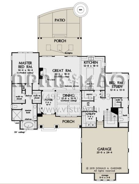 Проект двухэтажного дома с гаражом на две машины в американском стиле S5-278 (2865-00145)