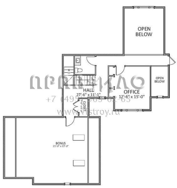 Проект одноэтажного дома с гаражом на три и более машин в американском стиле S5-284 (6849-00021)