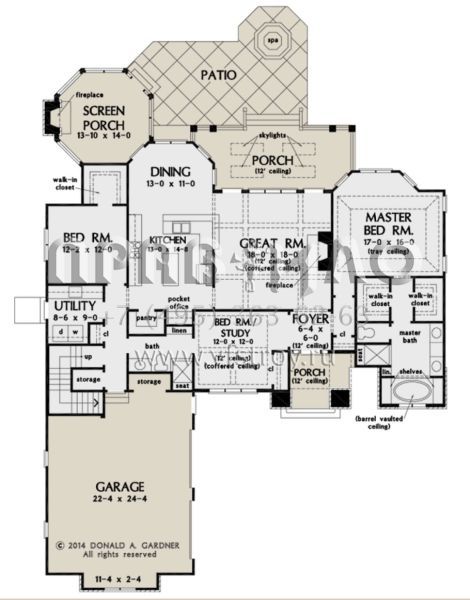 Проект одноэтажного дома с гаражом на две машины в английском стиле S5-182 (2865-00082)