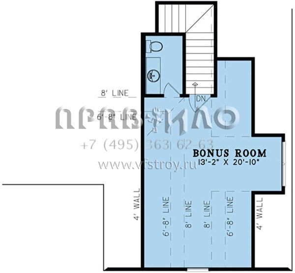 Проект двухэтажного дома с гаражом на две машины в стиле Ранчо S5-246 (8318-00086)