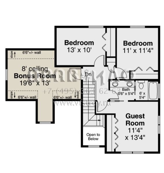 Проект двухэтажного дома с гаражом на две машины в американском стиле S5-165 (035-00901)