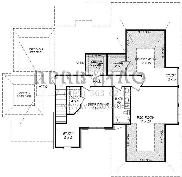 Проект двухэтажного дома с гаражом на две машины в английском стиле S5-315 (940-00117)