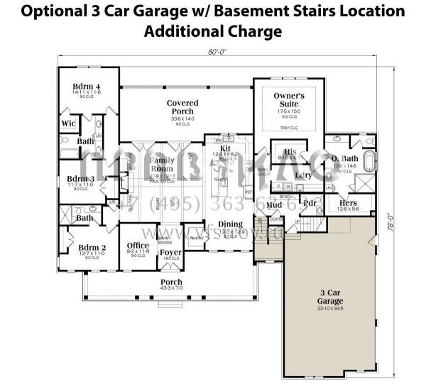 Проект одноэтажного дома с гаражом на две машины в современном стиле S5-257 (009-00309)