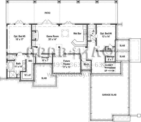 Проект одноэтажного дома с гаражом на две машины в стиле Ранчо S5-186 (4195-00008)