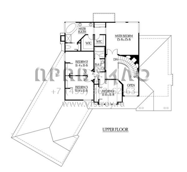 Проект двухэтажного дома с гаражом на три и более машин в американском стиле S5-383 (341-00215)