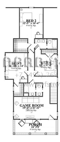 Проект двухэтажного дома без гаража в стиле Особняк S5-264 (1070-00251)