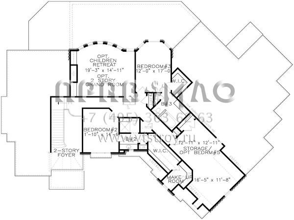 Проект двухэтажного дома с гаражом на три и более машин в современном стиле S5-383 (699-00111)
