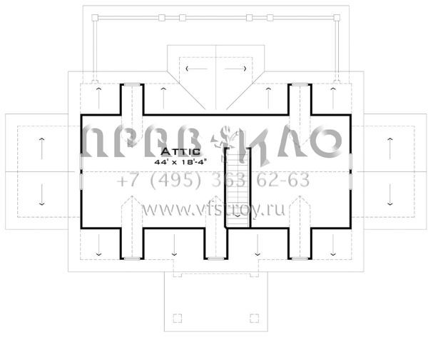 Проект двухэтажного дома с гаражом на три и более машин в стиле Особняк S5-311 (028-00041)