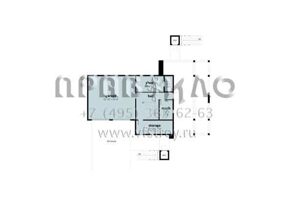 Проект трехэтажного дома с гаражом на две машины в современном стиле S5-282 (028-00190)