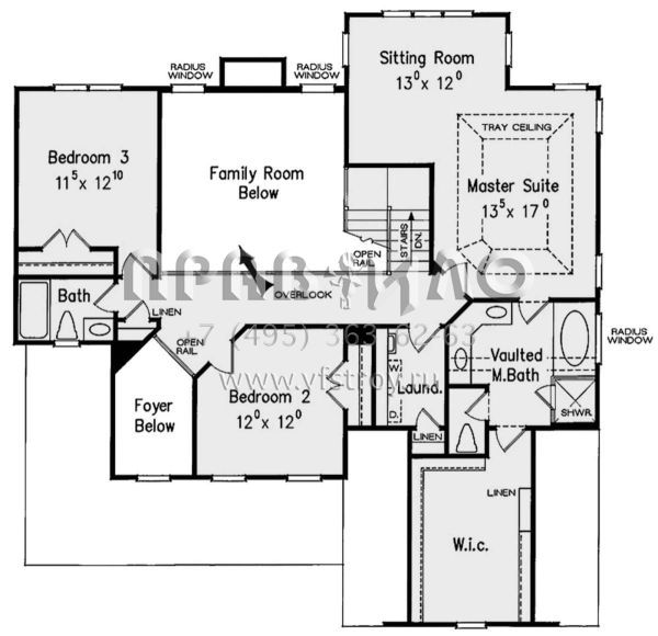 Проект двухэтажного дома с гаражом на две машины в американском стиле S5-240 (8594-00392)