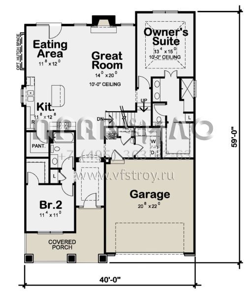 Проект двухэтажного дома с гаражом на две машины в современном стиле S5-176 (402-01613)