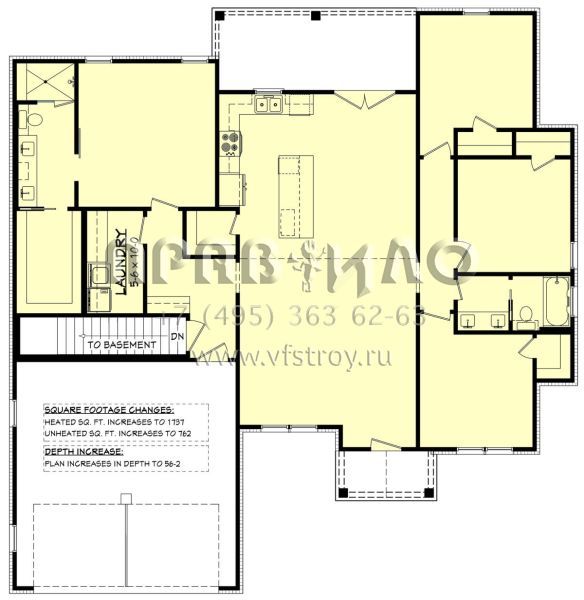Проект одноэтажного дома с гаражом на две машины в современном стиле S5-158 (041-00336)