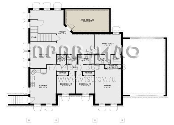 Проект одноэтажного дома с гаражом на две машины в американском стиле S5-413 (2802-00120)