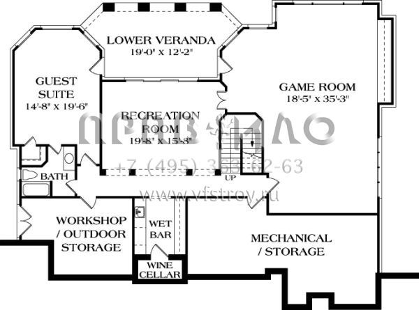 Проект двухэтажного дома с гаражом на три и более машин в современном стиле S5-622 (3323-00472)