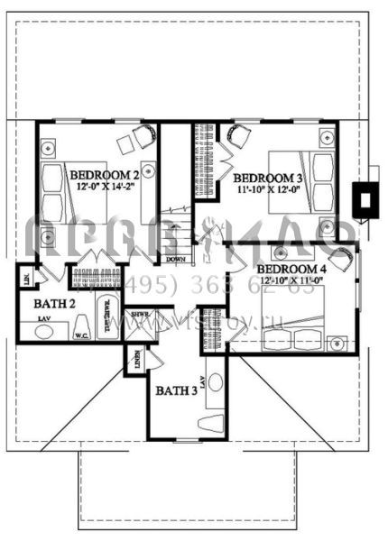 Проект двухэтажного дома без гаража в прибрежном стиле S5-182 (7922-00053)