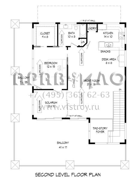 Проект двухэтажного дома с гаражом на две машины в современном стиле S5-123 (940-00065)