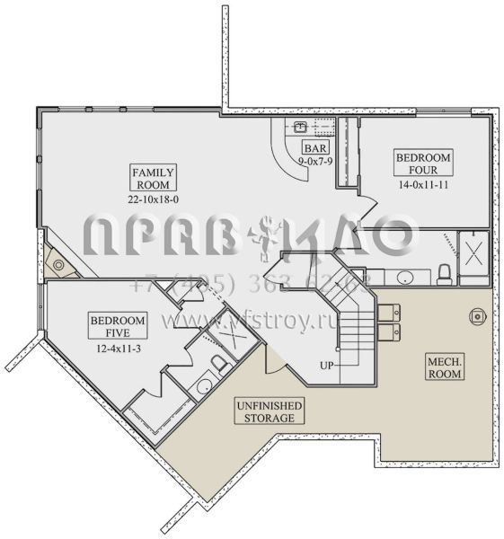 Проект двухэтажного дома с гаражом на три и более машин в скандинавском стиле S5-307 (5631-00086)