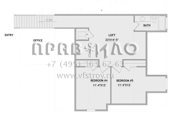 Проект двухэтажного дома с гаражом на три и более машин в современном стиле S5-286 (8768-00013)