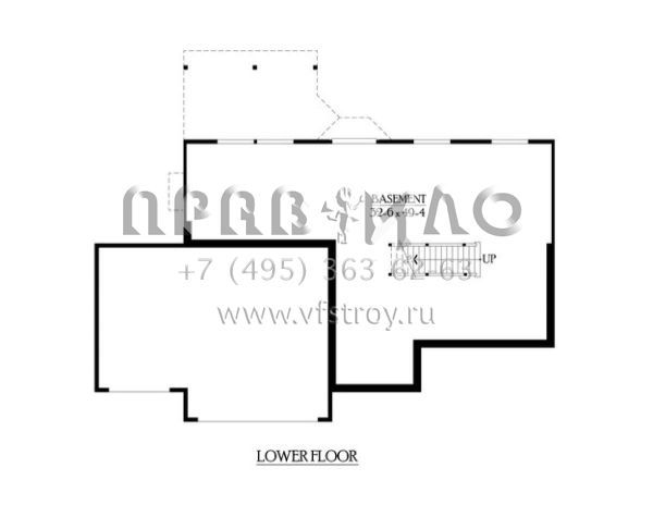 Проект двухэтажного дома с гаражом на три и более машин в стиле Ранчо S5-342 (341-00204)