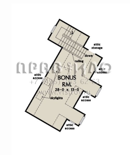 Проект одноэтажного дома с гаражом на две машины в стиле Ранчо S5-219 (2865-00167)