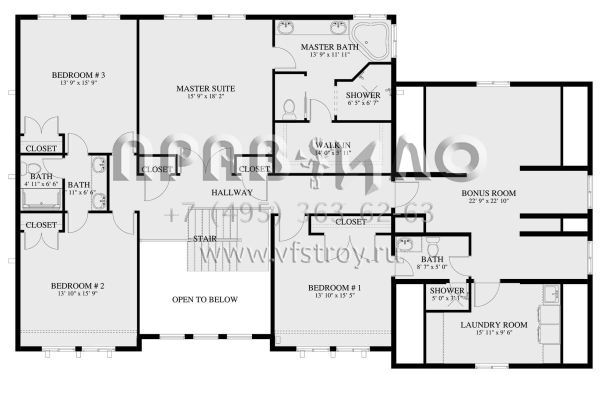 Проект двухэтажного дома с гаражом на три и более машин в американском стиле S5-384 (2802-00156)