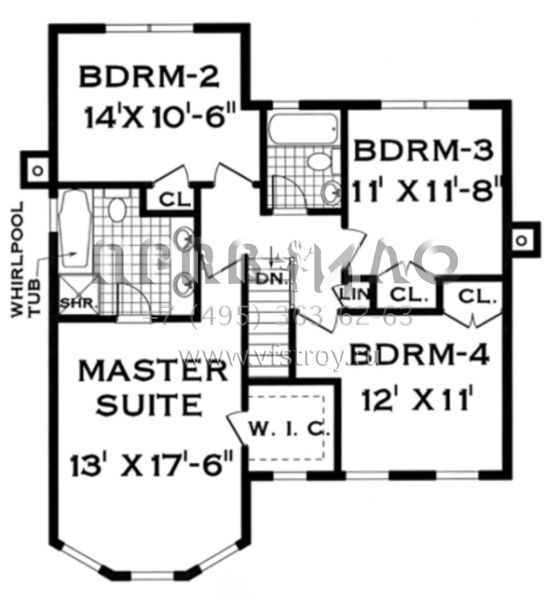 Проект двухэтажного дома с гаражом на две машины в стиле Особняк S5-186 (033-00110)