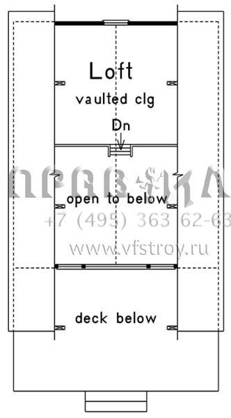 Проект двухэтажного дома-шалаша без гаража S5-57 (5633-00324)