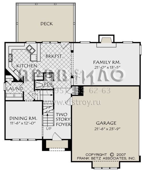 Проект двухэтажного дома с гаражом на две машины в американском стиле S5-192 (8594-00038)