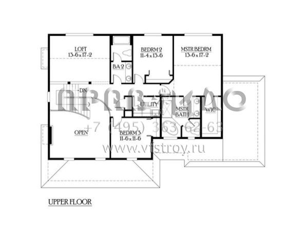 Проект двухэтажного дома с гаражом на три и более машин в американском стиле S5-251 (341-00071)