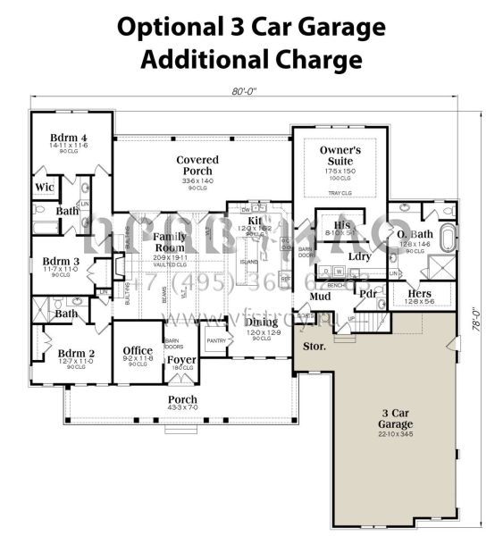 Проект одноэтажного дома с гаражом на две машины в современном стиле S5-257 (009-00309)