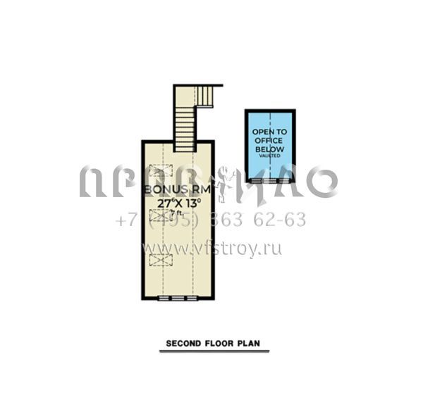 Проект двухэтажного дома с гаражом на три и более машин в американском стиле S5-283 (2464-00116)