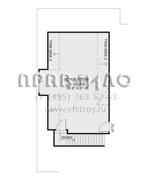 Проект двухэтажного дома с гаражом на три и более машин в английском стиле S5-295 (4534-00076)