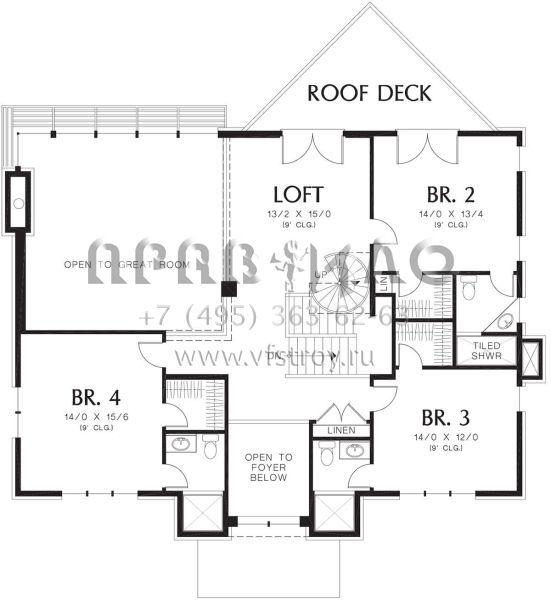 Проект двухэтажного дома с гаражом на три и более машин в современном стиле S5-454 (2559-00790)